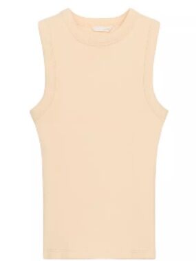 Zara RIB LIGHT YELLOW TANK TOP
